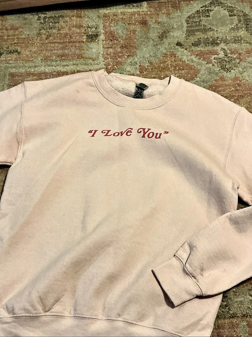 Gildan Taylor Swift Lyrics Pink Sweatshirt